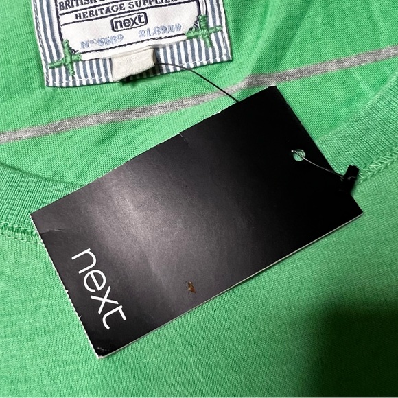 NWT {Next} Oxford Seniors Striped Graphic T-Shirt Green Women’s Sz 18 - Picture 7 of 8